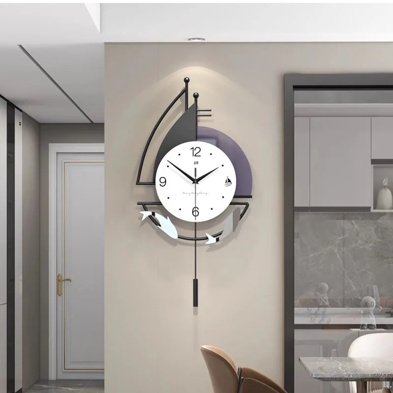 Reloj De Pared De lujo con arte De hierro, minimalista, silencioso, europeo, para sala De estar, dormitorio, Simple, decoración De habitación