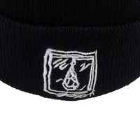 Sad Expression Embroidery Beanies Winter Fashion Warm Hats for Women Men Bonnets Autumn Cool Lady Male Hip Hop Skull Cap 4