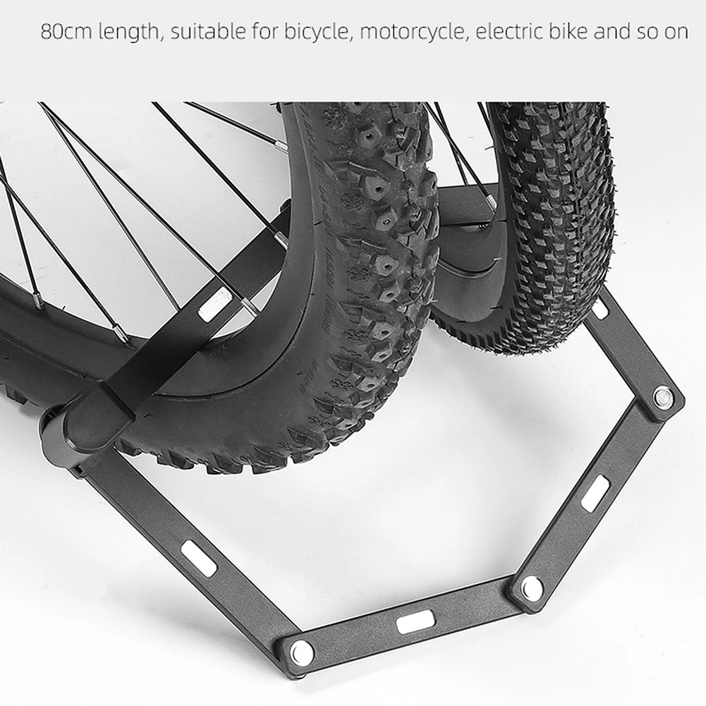 Foldable Bicycle Lock Anti Theft MTB Road Cycling Lock Waterproof High Security Bike Chain Lock for E Bike Scooter Motorcycle