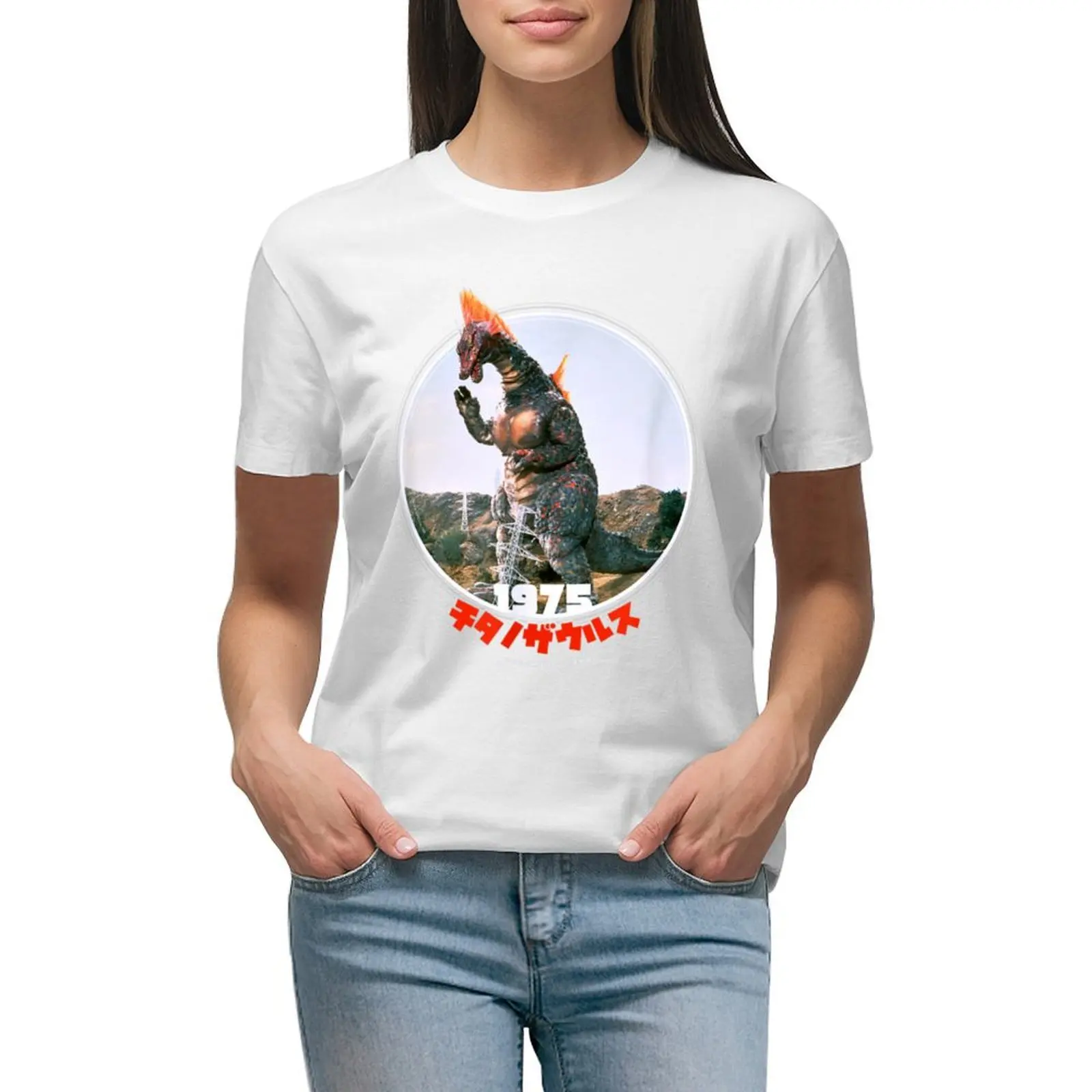 

gamera attack T-shirt summer clothes Female clothing white t-shirts for Women