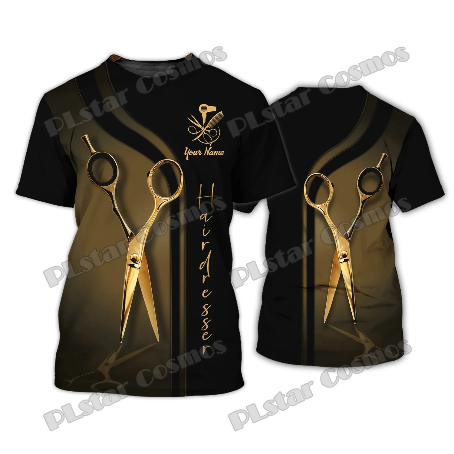 Mode Friseur T-Shirt Friseur Muster benutzer definierten Namen 3d gedruckt Herren T-Shirt Sommer Unisex lässig T-Shirt [nicht Arbeits kleidung] dw227 – Detail 10