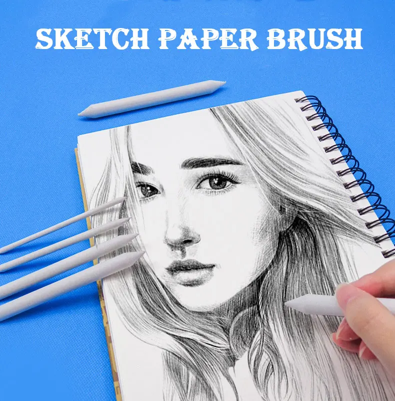 3/6PCS set Sketchbook paper Eraser for drawing pen Blending stump