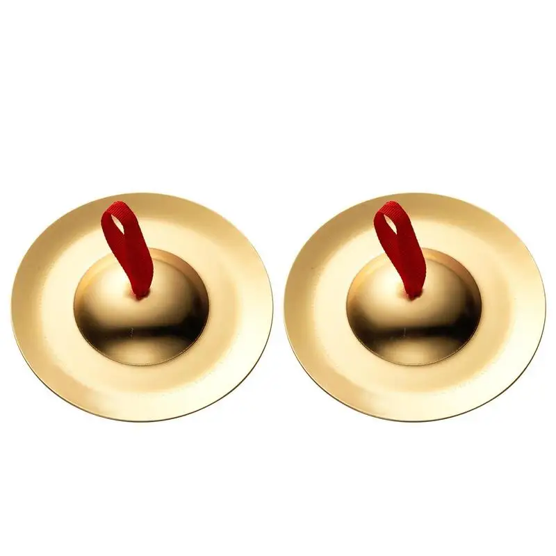 Kids 2PCS Finger Cymbals With Rope 12CM/4.7IN For Parties