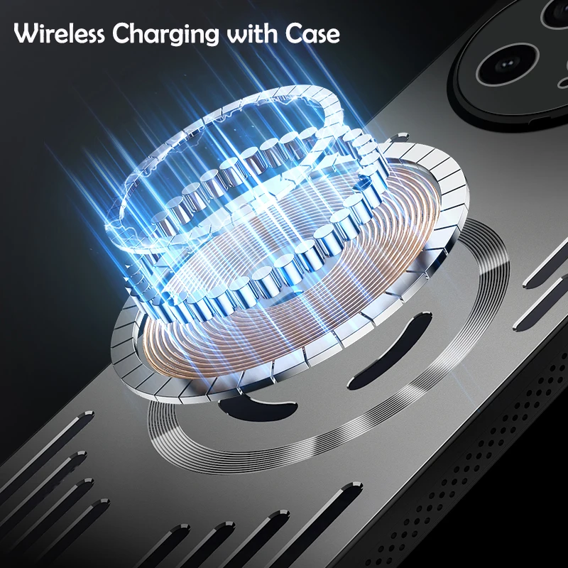 Enhanced Magnetic Wireless Charging Protective Case with Heat Dissipation