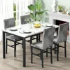 Dining Table Set for 4,Kitchen Table and Chairs Set of 4,Upholstered Velvet Chairs,Dining Room Table Set for Kitchen Dining Room 1