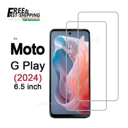 Premium Tempered Glass Screen Protector - 6.5 Inch, HD Crystal Clear, 9H Anti - Scratch, Case Friendly for 3 pcs (For Moto G Play 2024)