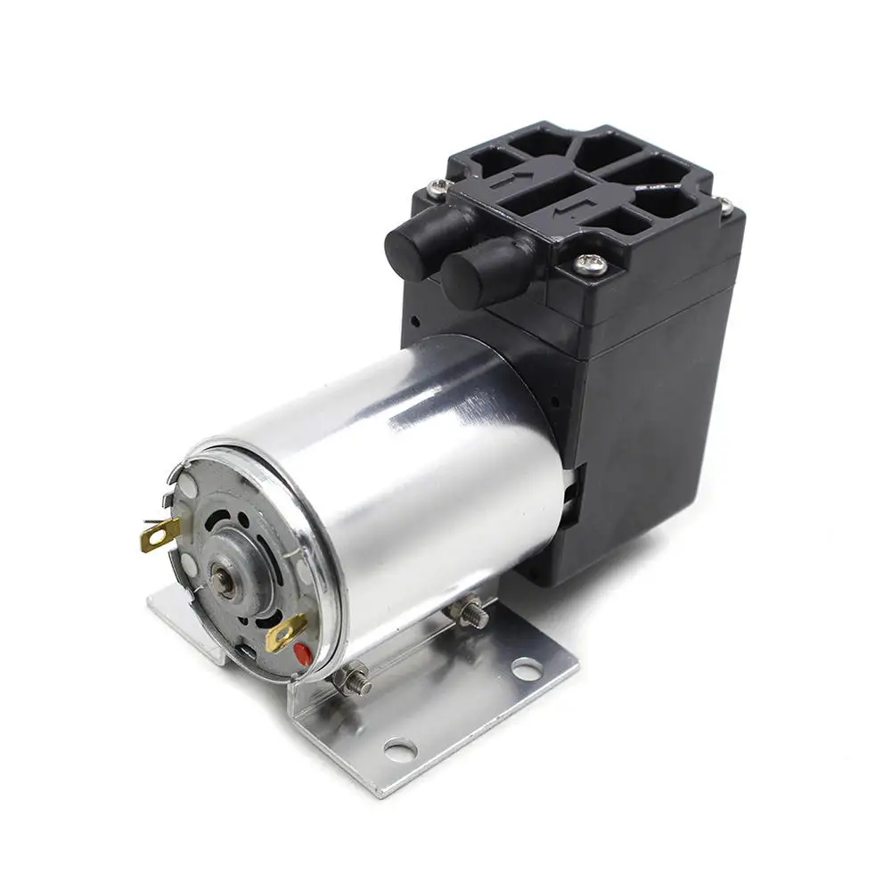 

Mini Vacuum Pump DC 12V Negative Pressure Air Suction Pump Low Noise 5L/min 65-120kpa with Bracket for Electrical Products