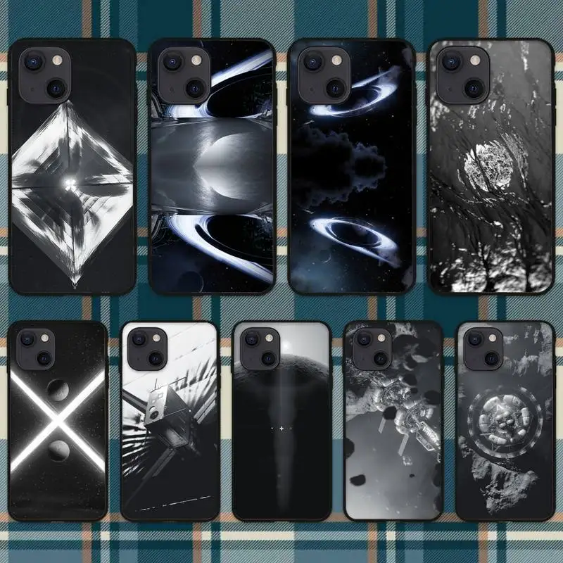 Custodia Per Telefono Con Spazio Esterno In Bianco E Nero Per Iphone 11 12 Mini 13 14 Pro Xs Max X 8 7 6S Plus 5 Se Xr Shell