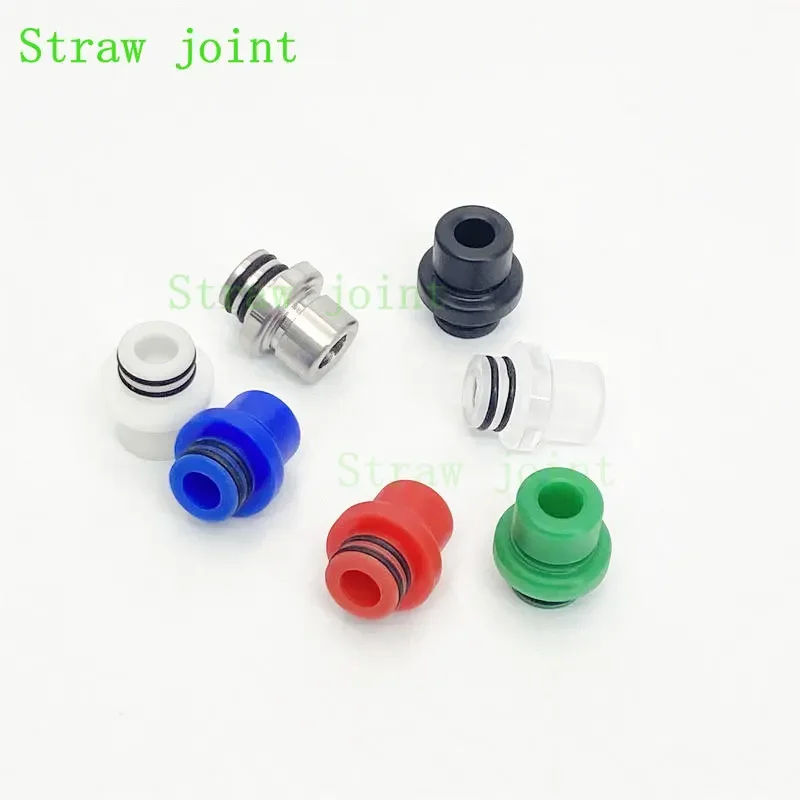 510 Stainless Steel POM Medium Shaped Dripper Straw Joint 1PCS