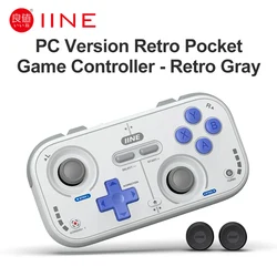 Universal Retro Gaming Controller - Wireless Gamepad for Versatile Platforms (Retro Gray)
