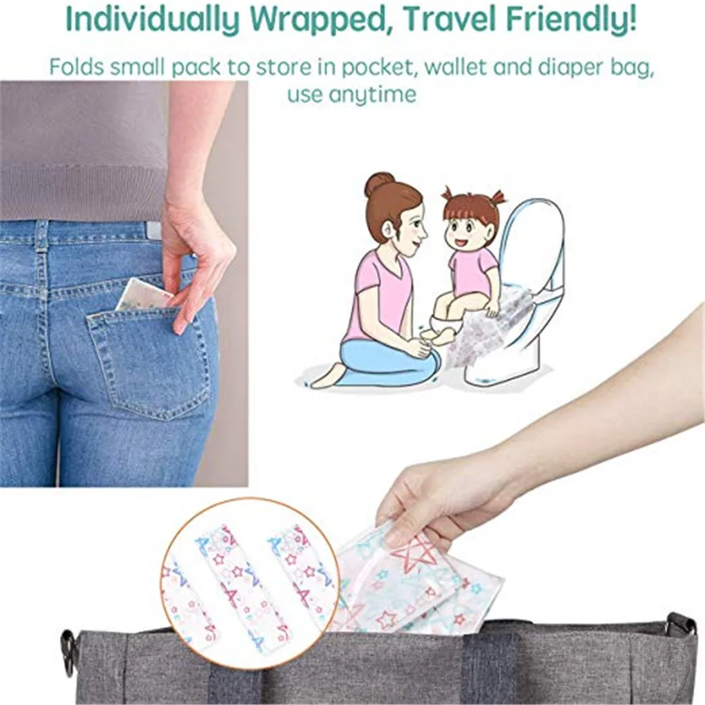 Disposable Toilet Seat Covers Public Restrooms, Extra Large Full Cover 20 Packs