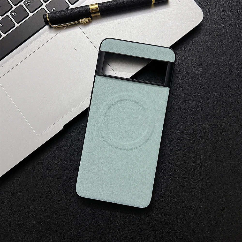 Luxury Leather Magnetic Wireless Charging Slim Shockproof Case