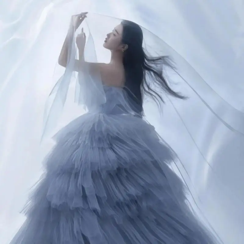 Abiti Da Sposa A Strati Di Moda Abito Da Ballo Classico Sexy Senza Spalline Abiti Da Sposa Colorati 2023 Nuovo Semplice Tulle Suknia Slubna