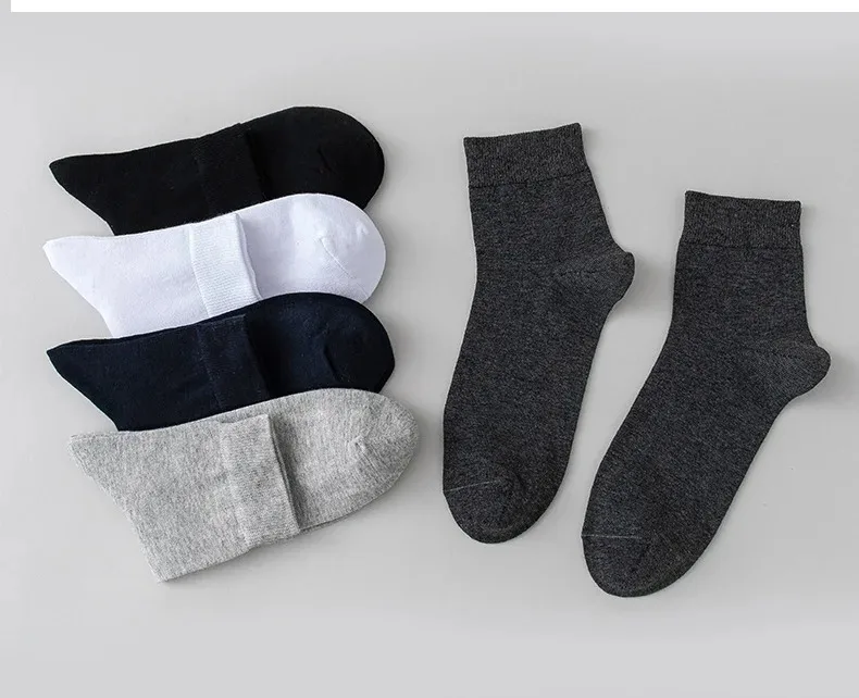 Mens Cotton Crew Socks - 10 Pairs Casual Business Breathable Size 38-45