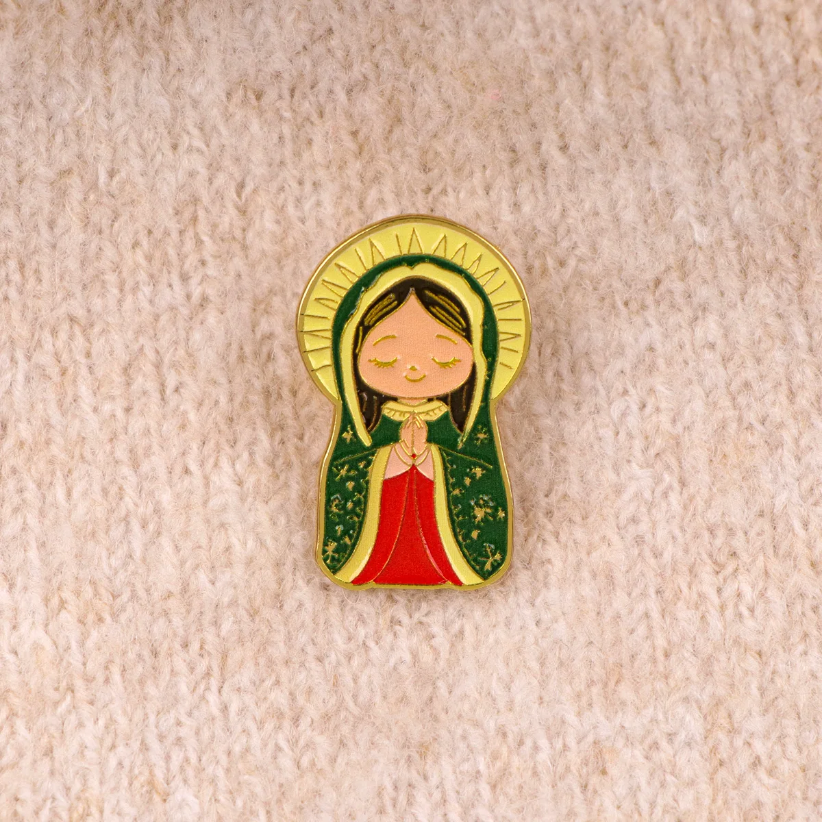 Inspirational 'Jesus Loves You' Enamel Pin - Faith-Driven Custom Brooch for Clothing & Accessories