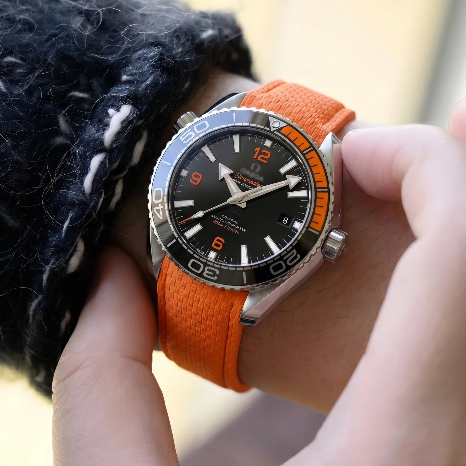 Universal Fluoro Rubber Quick Release Watch Band - Customizable Cut-to-Size Strap
