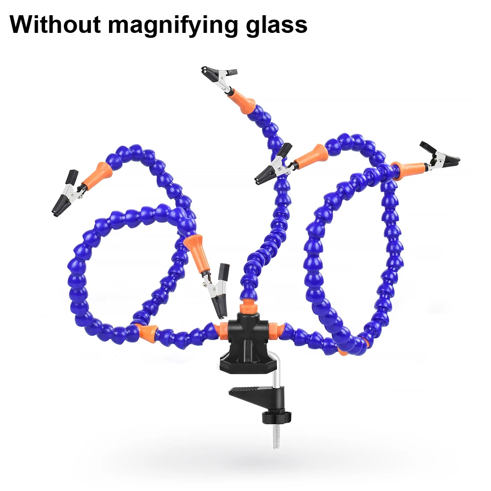 Table Clamp Soldering Helping Hands Third Hand Tool Soldering Station USB 3X Illuminated Magnifier Welding Repair Tool