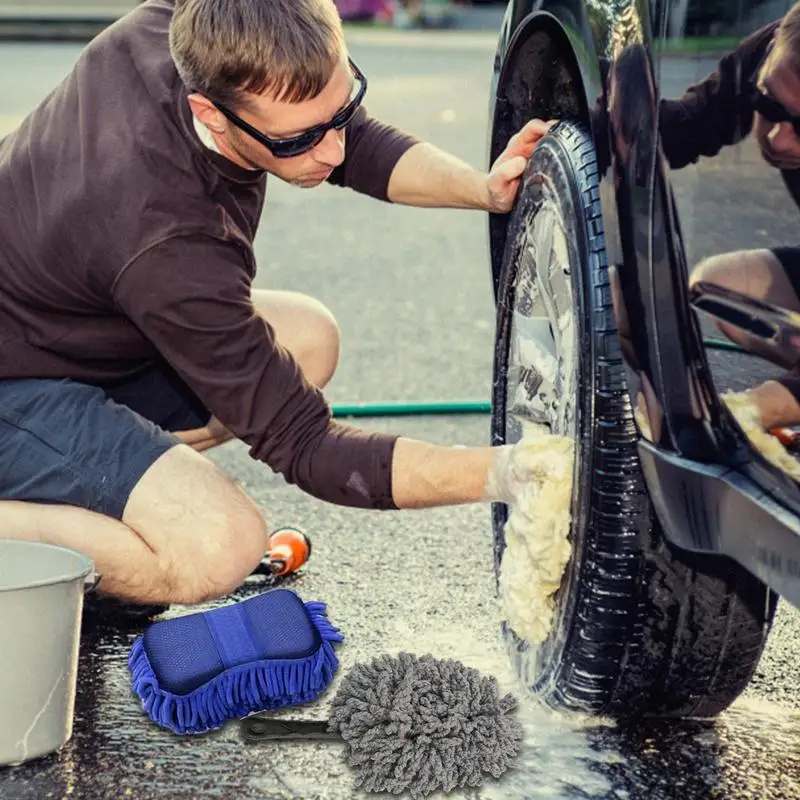 Car Wash Brush Kit Interior Car Cleaning Kit 7pcs Car Detailing