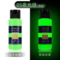 Luminous Fluorescent Acrylic Hand - painted DIY Liquid Paint for Creative Art Projects (Luminous green)