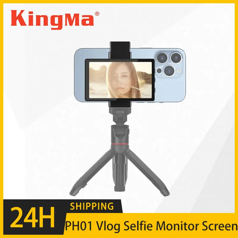 

KingMa Smartphone Vlog Selfie Monitor Screen using phone rear camera for Selfie Vlog Live Stream for Android iPhone
