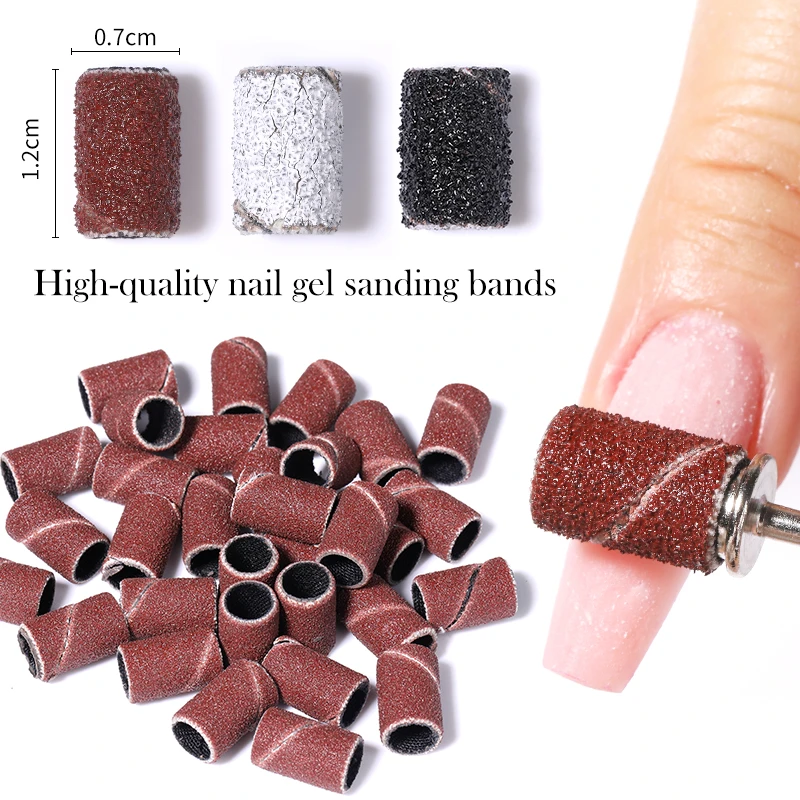 Nail Sanding Bands 80 120 180 For Nail Drill Bits Electric Nail