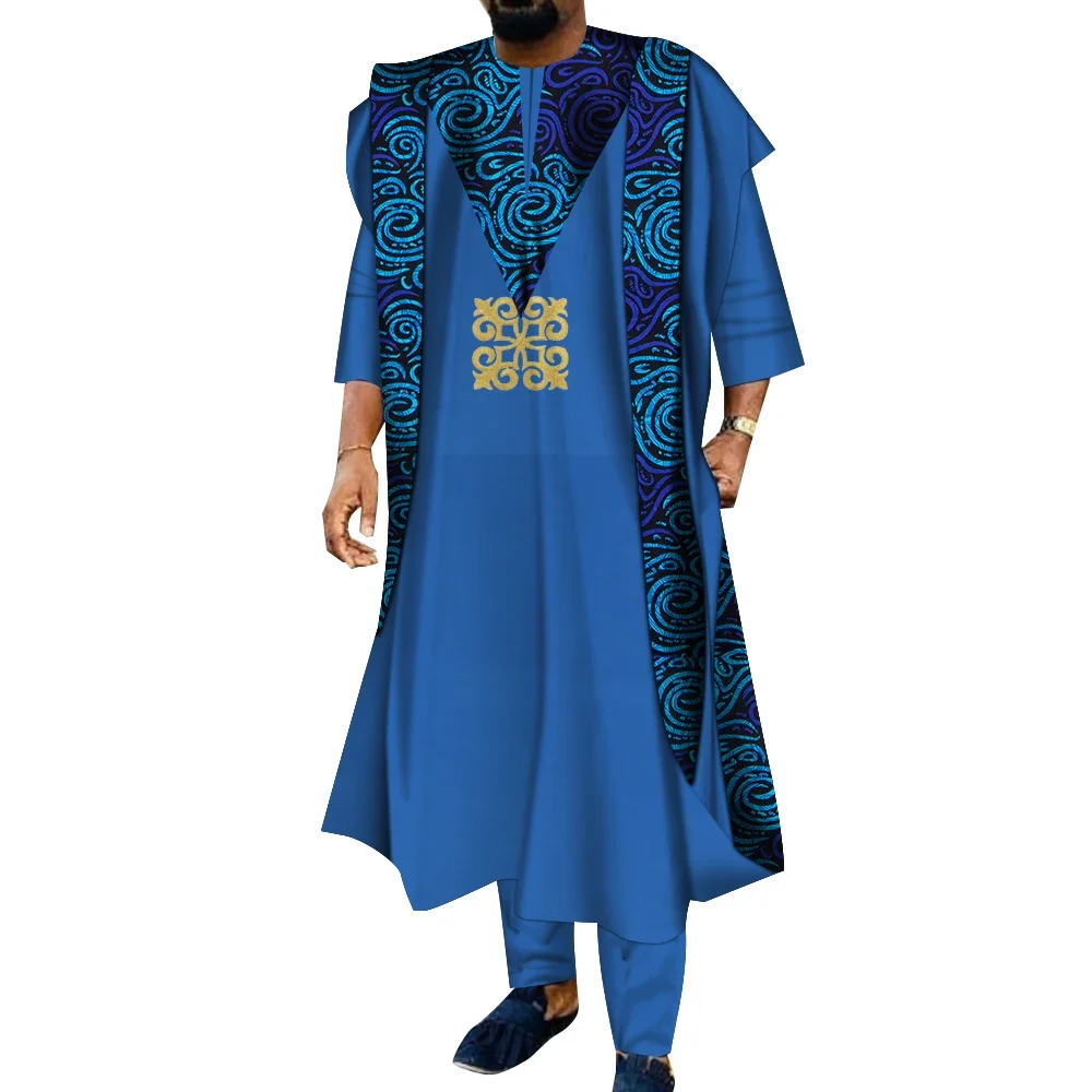 African Suits African Men's Dashiki Suit 2 Piece Set - Traditional Nigerian Attire For Weddings & Church Men's Nigerian Attire