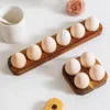 Vintage Wooden Egg Tray with 4/6 Compartments for Kitchen Storage Organization and Preventing Egg Breakage 3