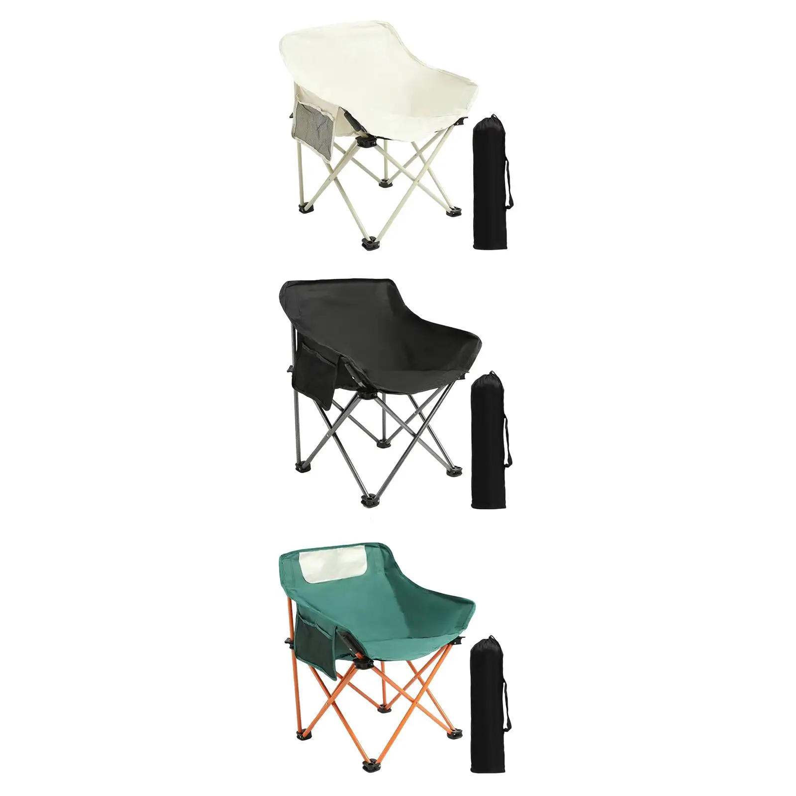 Portable Camping Folding Chair Lightweight Picnics Backpacking Comfortable Collapsible Outdoor Seat for Parties Lawn Garden