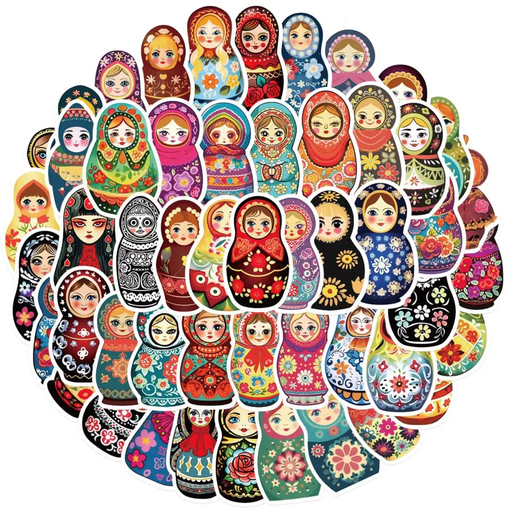 

Наклейка на куклу в русском стиле, 10/52 шт.