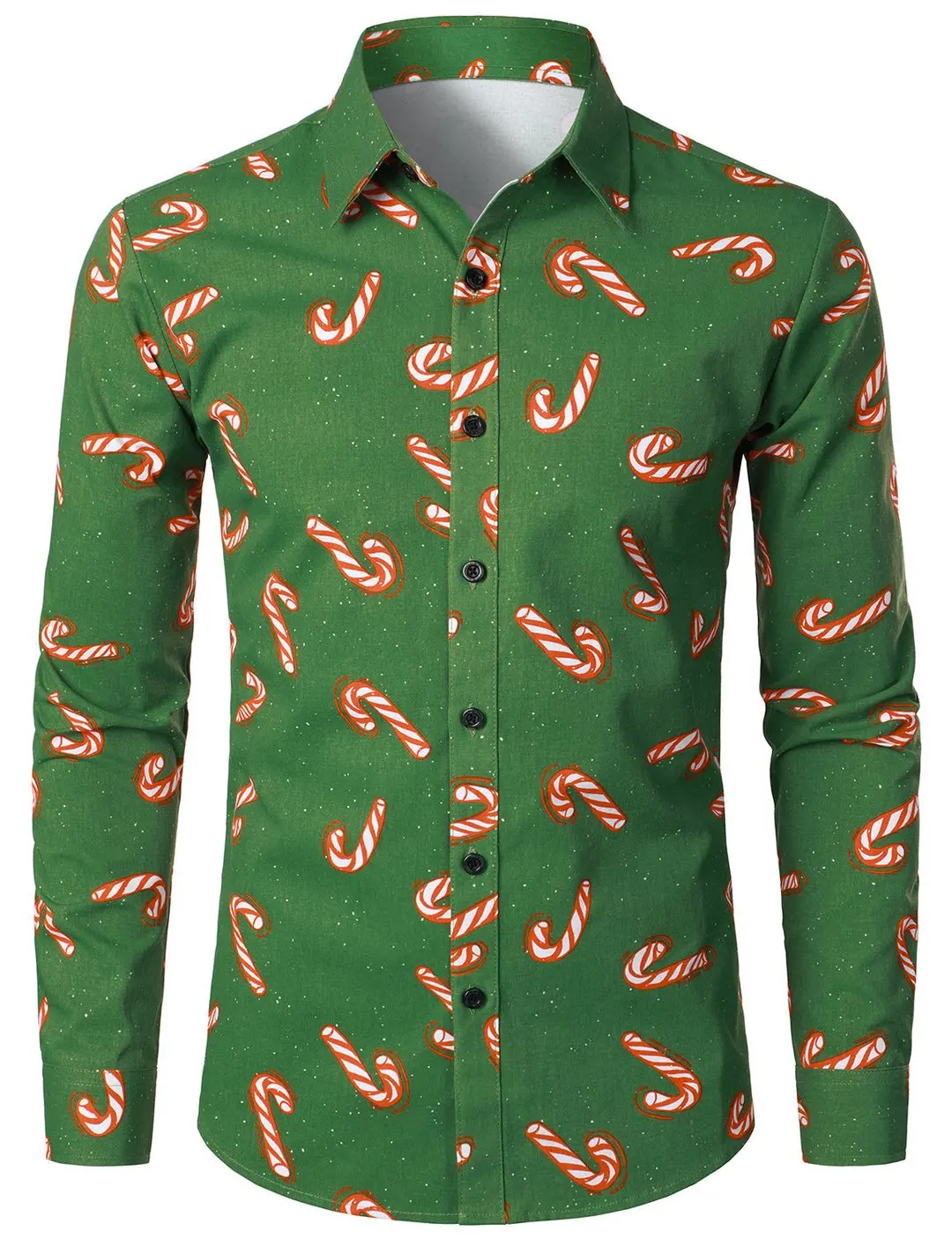 

Men's Christmas Print Regular Fit Long Sleeve Shirt