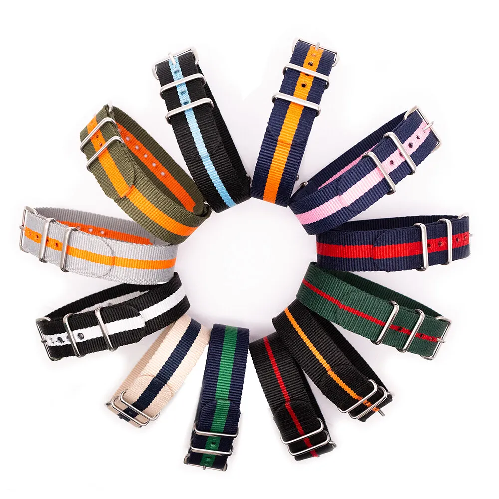 Universal Sport Waterproof Nylon Fabric Watch Strap - Adjustable and Durable Band for Men and Women with Installation Tool