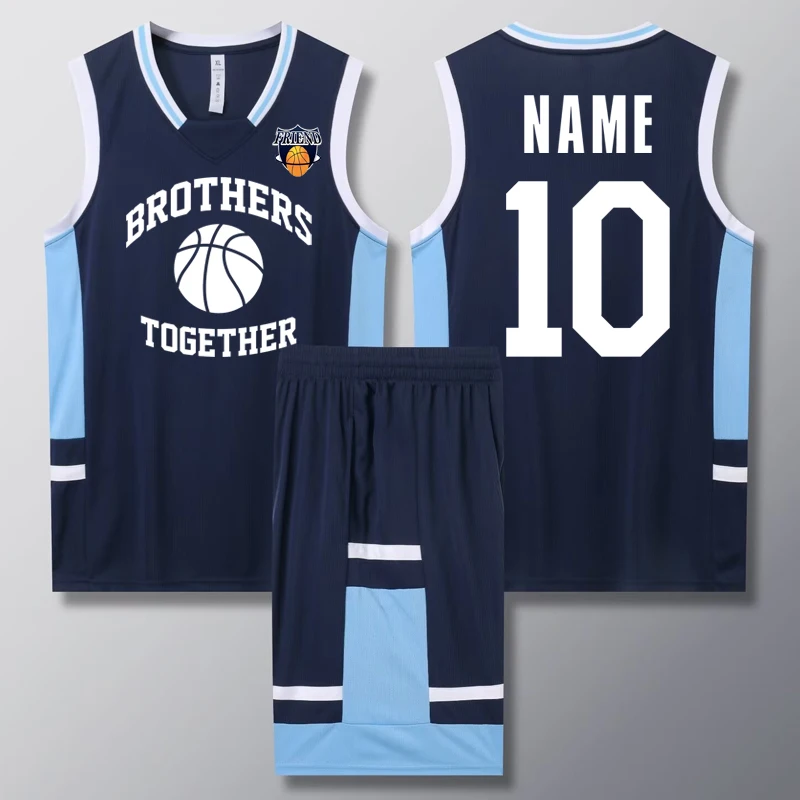 Basketball Jersey Set For Men Women Child Breathable Mesh Fabric Shirt Customized Logo Team Training Uniform Big Size