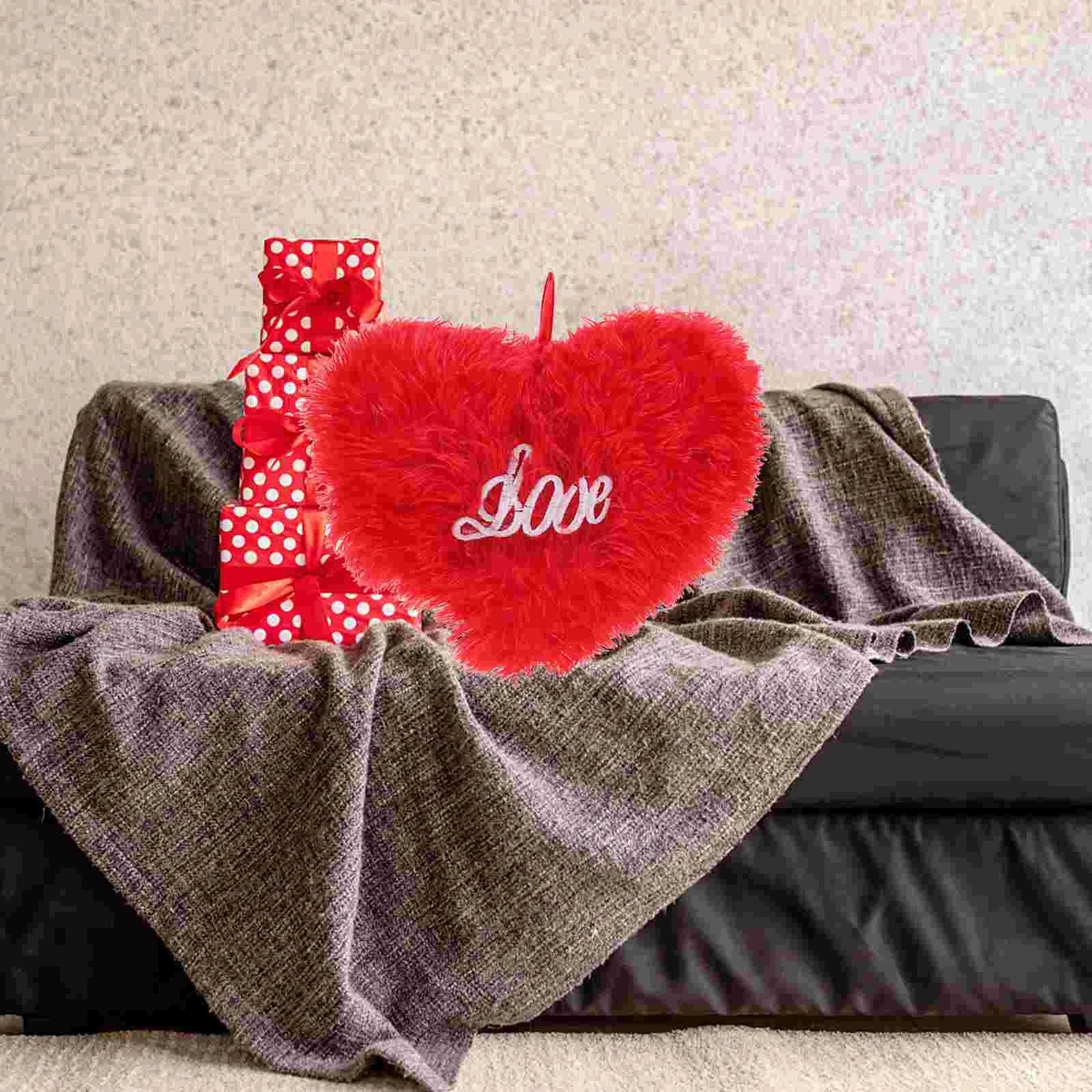 

Santa Gifts Heart Shape Pillow Cushion Commemorate Office Decoration Love Valentine Libros Decorativos