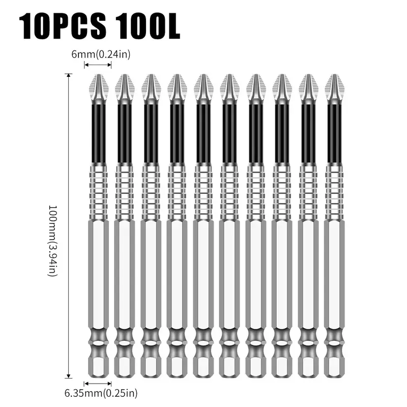 K5 Non-slip High Hardness Bit S2 Strong Magnetic 5A Black Non-slip Cross Head Electric Drill Electric Screwdriver Bit - Image 35