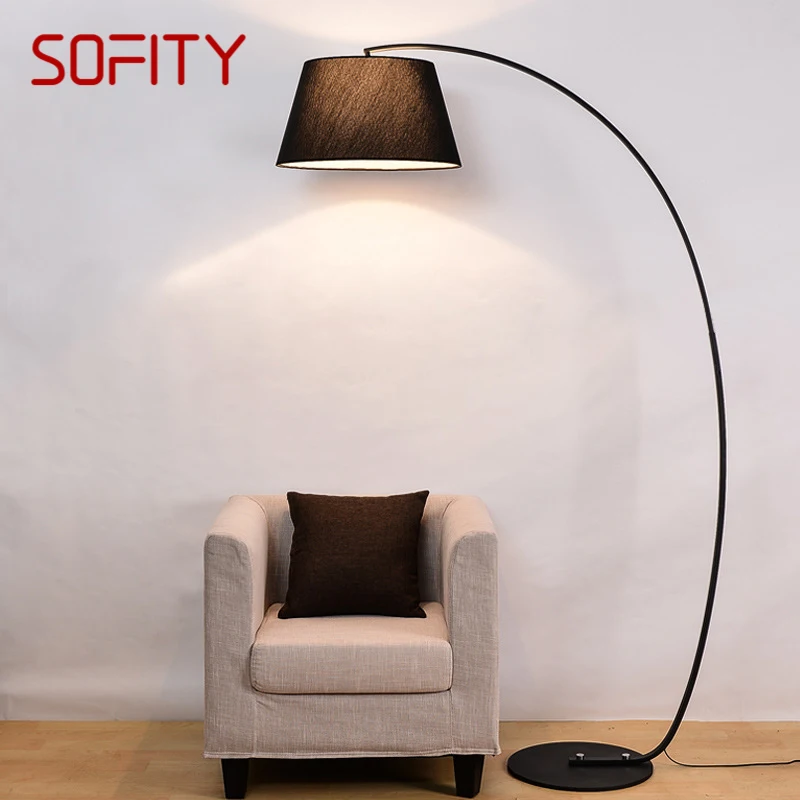 

SOFITY Nordic Fishing Floor Lamp Modern Family Living Room Beside The Sofa Creative LED Decorative Standing Light