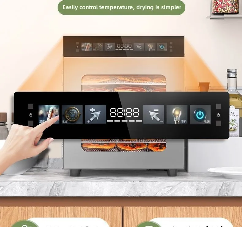 Singweller Trays Food Dehydrator Stainless Steel Machine 800W/1000W Household Vegetables Fruit Dryer with Digital Timer for Home