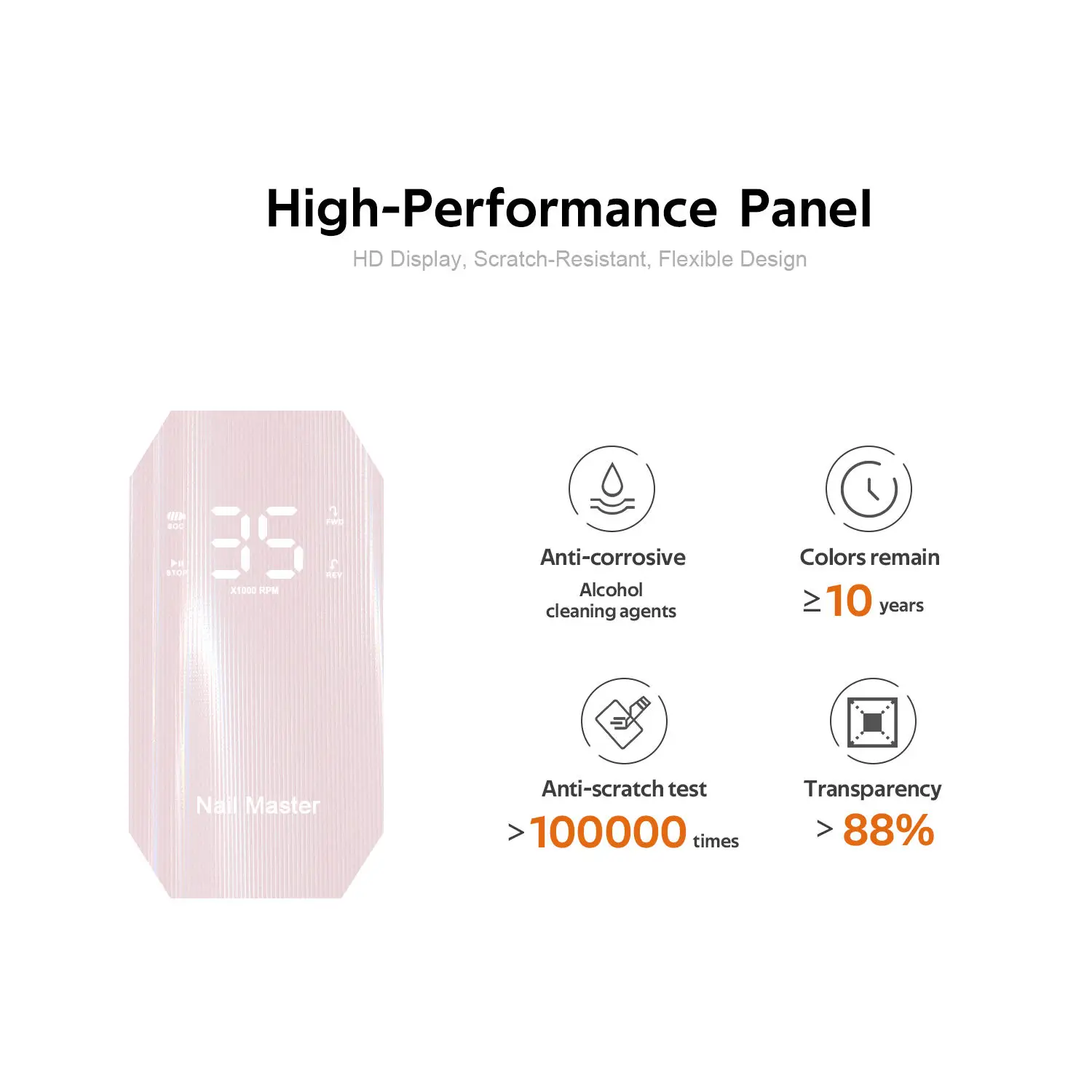 충전식 전동 네일 드릴 머신 브러시리스 6단 속도 60W 35000RPM 전문 네일 샌더 (매니큐어용)