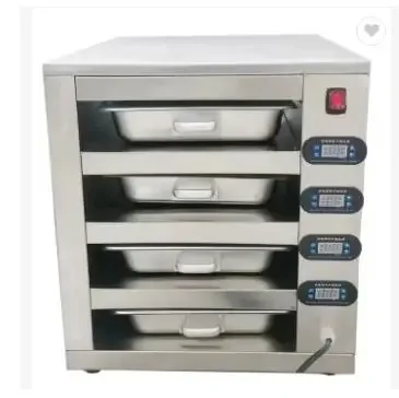 Commercial Fast Food Hamburger Fried Chicken Hot Food Desktop Drawer Heating Cabinet Open Heating Cabinet