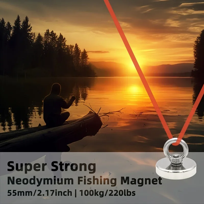 Ultimate Neodymium Lifting Magnet with Suction Cup and Salvage Kit