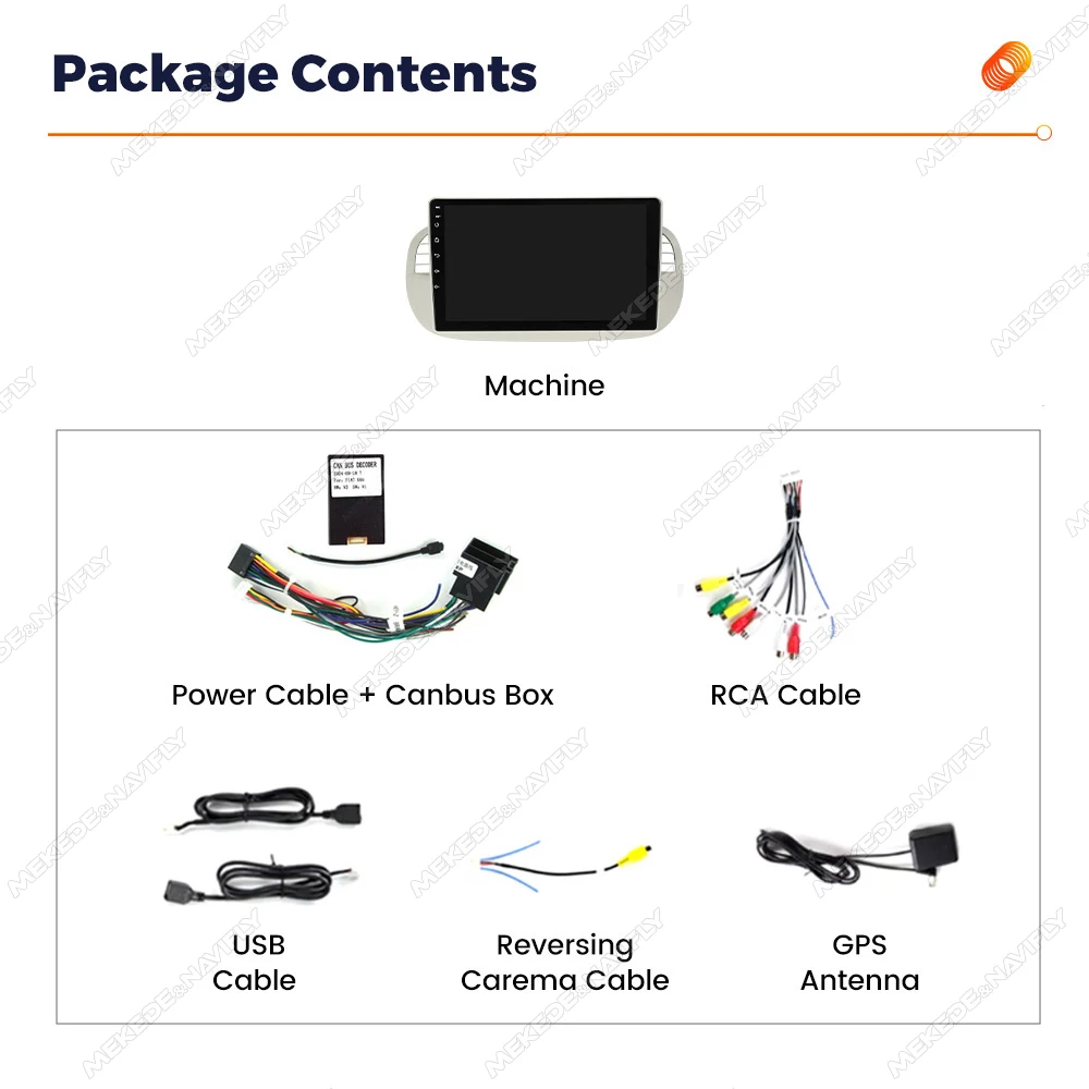 Android 14 For Fiat 500 2010-2015 9inch Car Radio Stereo GPS Navigation Steering Wheel Multimedia Carplay Auto WIFI BT ADAS DVR