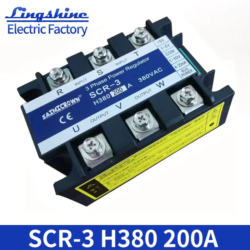 380V 200A Scr-200Athree Fase Regolatore Di Tensione Modulo Controller Di Potenza 4-20Ma 1-5V Controllo Potenziometro