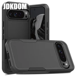 JDKDOM Military Grade Shockproof Phone Case with Drop Protection for Google Pixel 9 (Black)