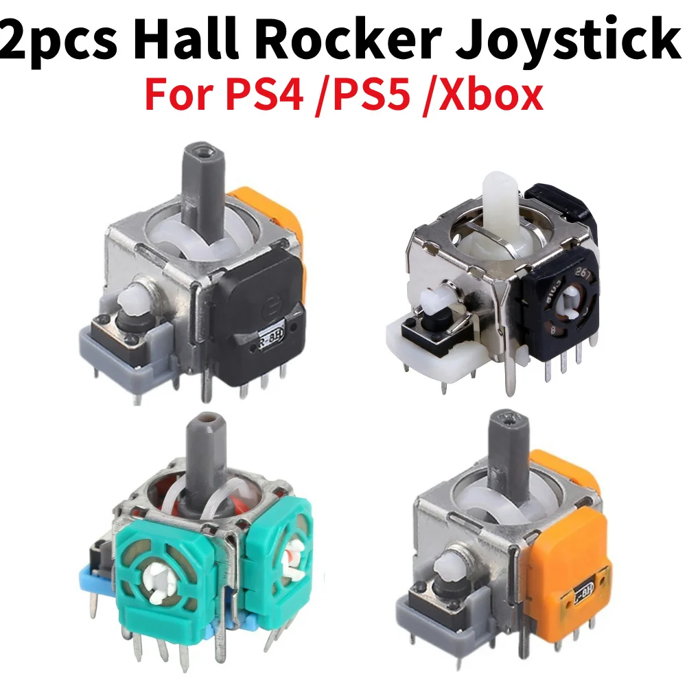 2PCS Gaming Handle Hall Rocker Joystick Sensor Replacement Joystick Analog 3D Rocker Axis PS4 PS5 Xbox 360 Joystick Replacement