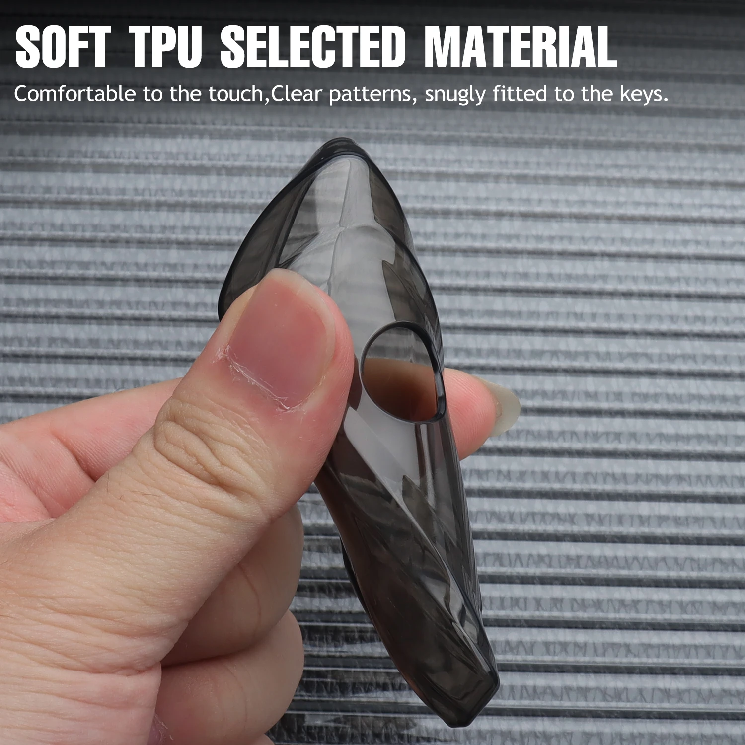 Sleek Transparent Car Key Protective Cover