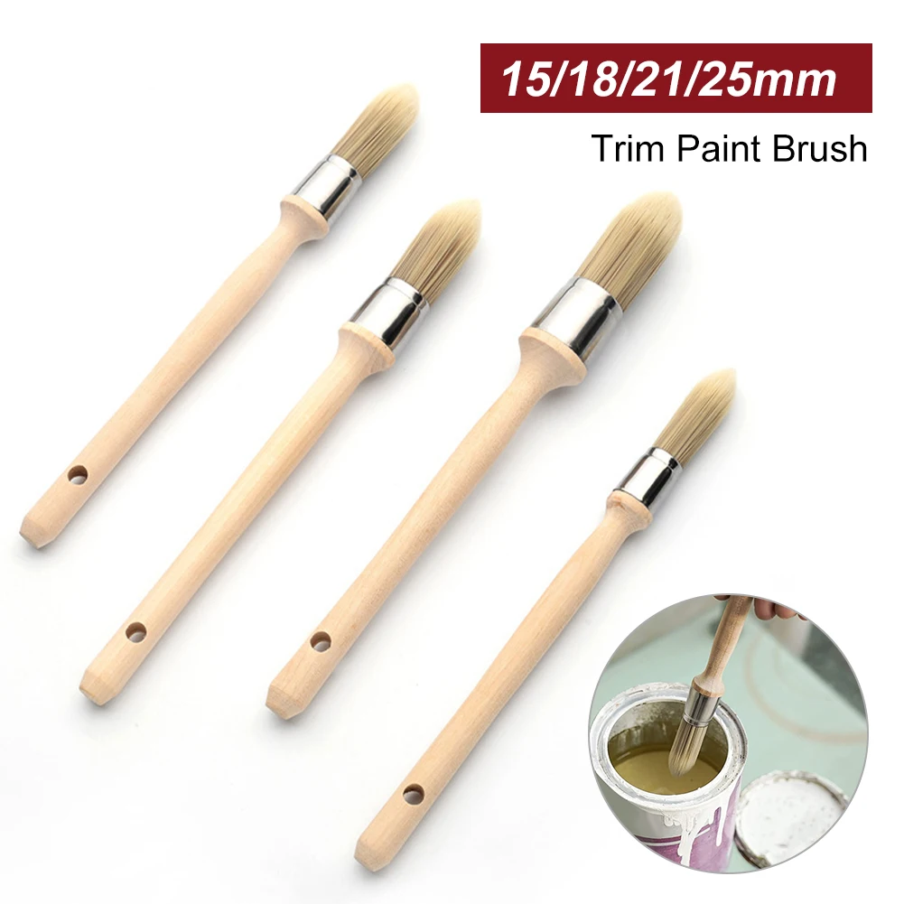 

New Paint Brush 15/18/21/25mm Edge Painting Tool Trim Painting Brush With Wood Handle Trim Brush Home Window Floor Ceiling Stair