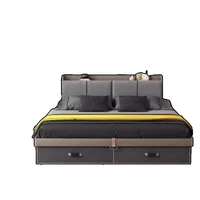 Lit de chambre Unique, esthétique, moderne, rangement pour filles, lit de luxe, salon, tête de lit, Letto Matrimoniale, accessoires pour la maison 6