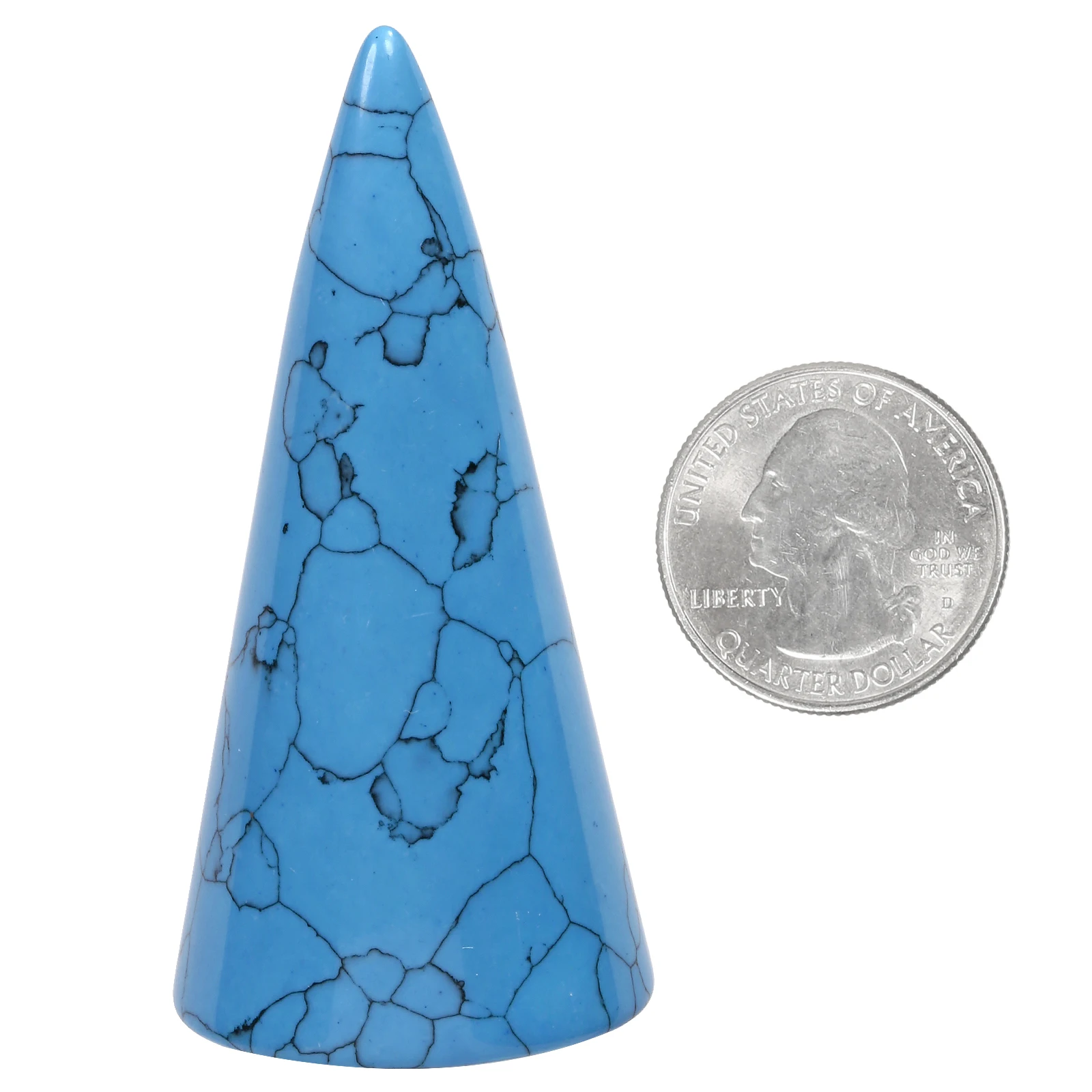 Blue Howlite Turquoise Cone Stone Ring Holder For Desktop Ornaments Home Decor