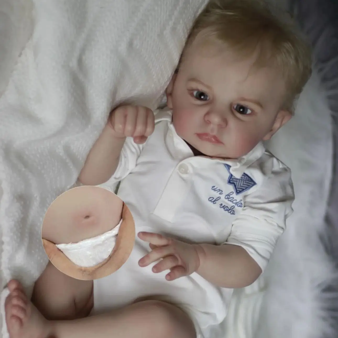 45cm Grand Bébé Poupée Reborn, Corps Souple, Peau 3D Avec