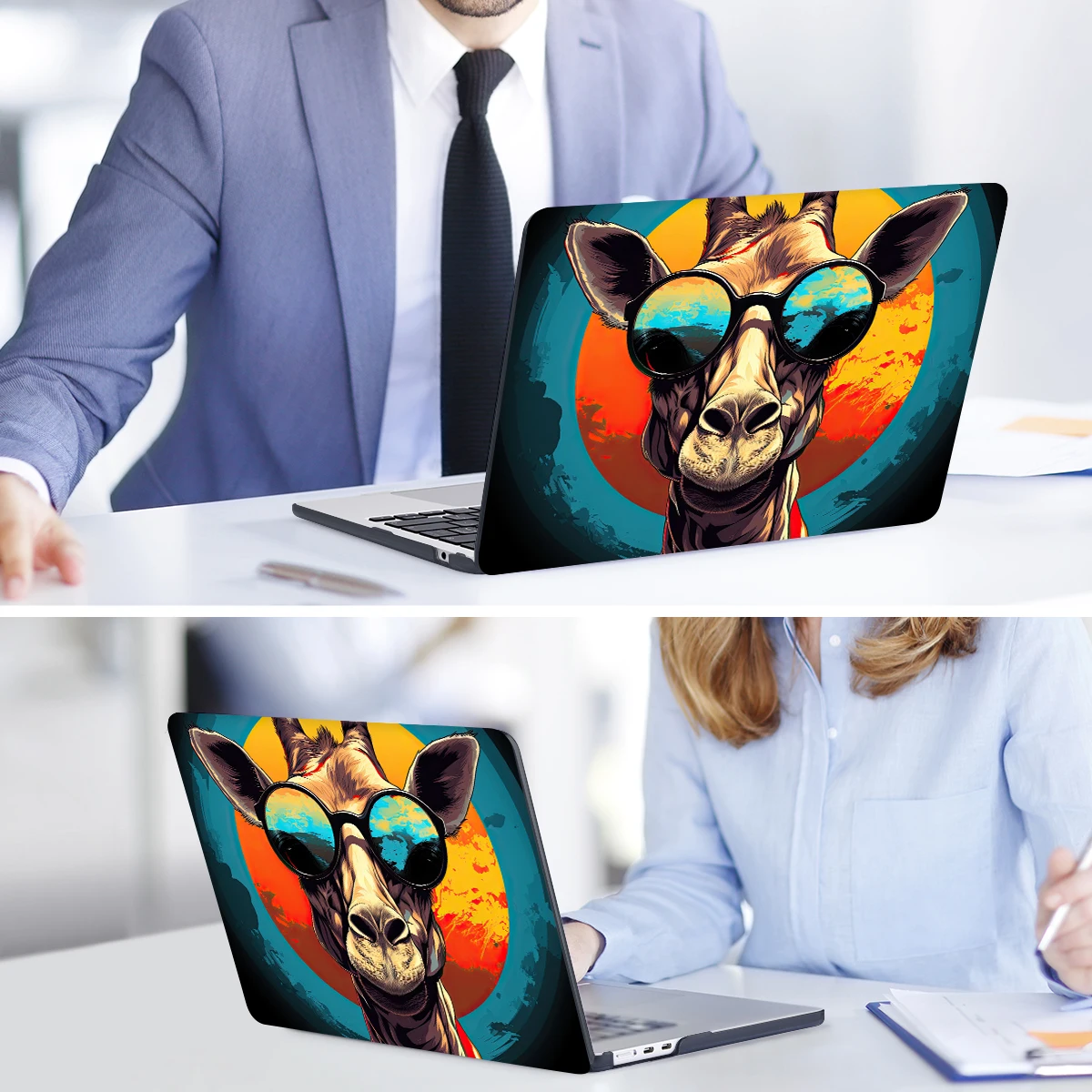 Estojo Rígido para Impressão de Girafa para Macbook Óculos de Sol 14 16 m3 2023 Air Pro 13 A2338 A2337 A2681 15 Polegada A2941 m2 Retina A2779 - Imagem 6