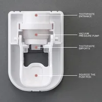 Creative Wall Mount Automatic Toothpaste Dispenser Bathroom Accessories Waterproof Lazy Toothpaste Squeezer Toothbrush Holder 3